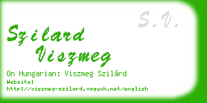 szilard viszmeg business card